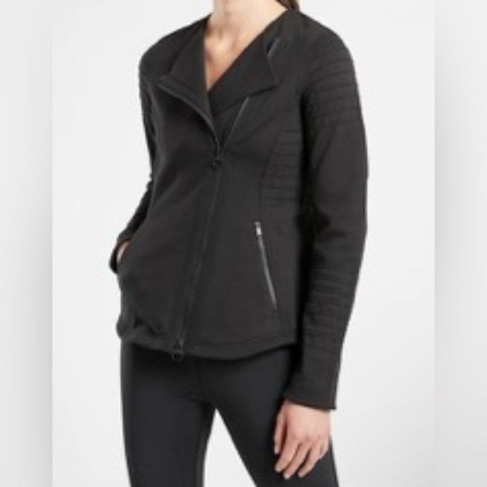 ATHLETA black Moto Jacket- M